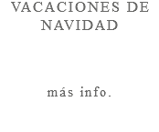 VACACIONES DE NAVIDAD más info.
